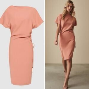 Reiss Marcia Ruched-Seam Dress